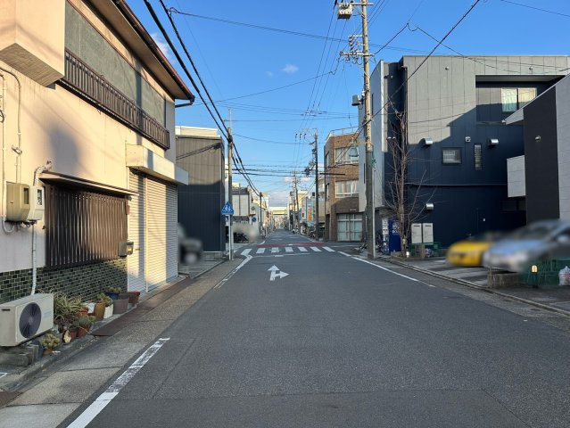 昭和区白金1丁目土地の前面道路含む現地写真