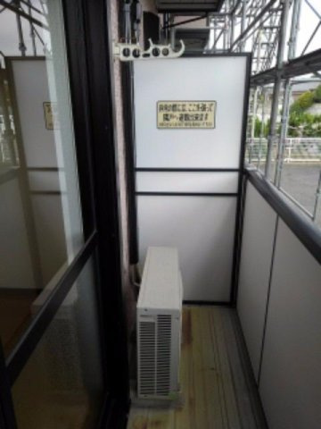 宇部市東藤曲２丁目のアパートのバルコニー