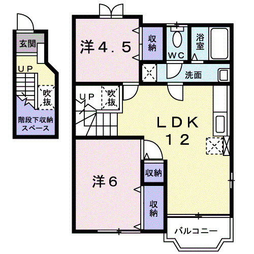 シャルマン　シャトーＢの間取り