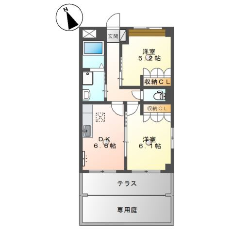メゾン花水木の間取り