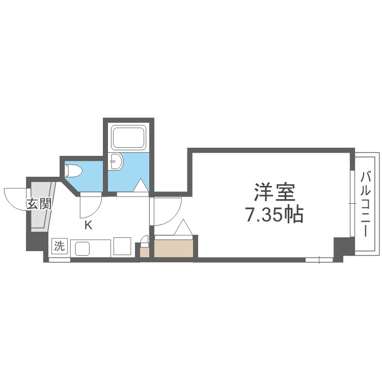 大阪市中央区和泉町１丁目の賃貸マンションの間取り