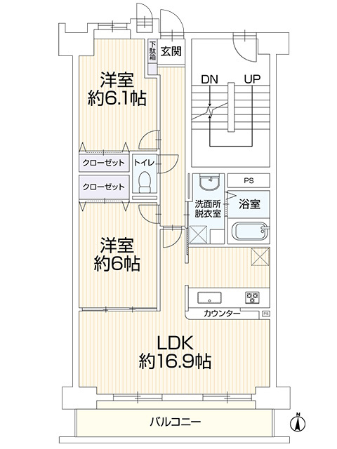 【仲介手数料無料／中村区】シャトレ愛松名駅南の間取り