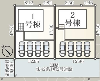 【区画図】 | 泉崎村北平山新築一戸建て2棟