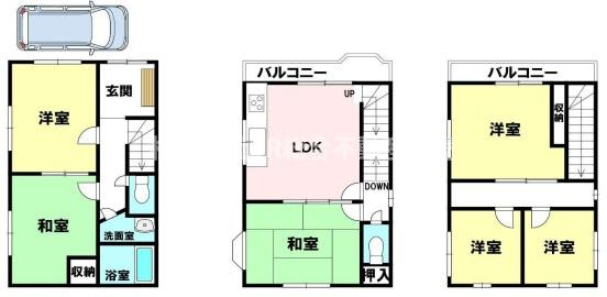 菱江5丁目中古戸建の間取り|ファミリー様にオススメです♪