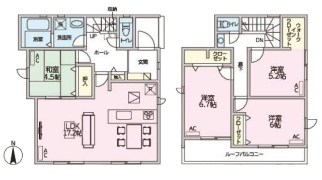【間取り】 | 岩倉市本町南新溝廻間50『仲介料無料』新築戸建て | 3号棟