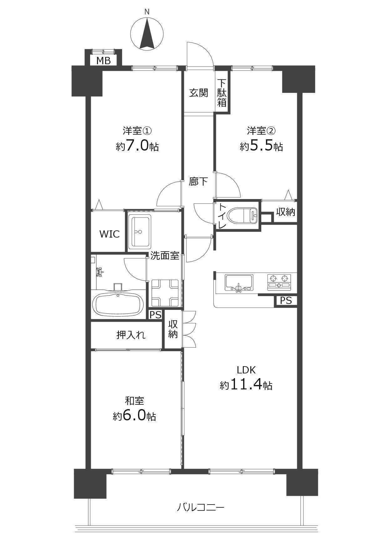 【仲介手数料無料／中村区】ファミリアーレ八田駅前の間取り