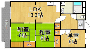 夙川ライムヴィラの間取り