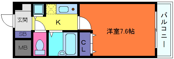 シャトラン弓木五番館の間取り
