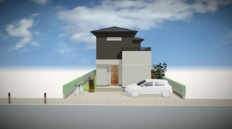 【完成予想図】 | 茨木市東奈良1丁目　建築条件無し売土地 | 建築プラン紹介できます！