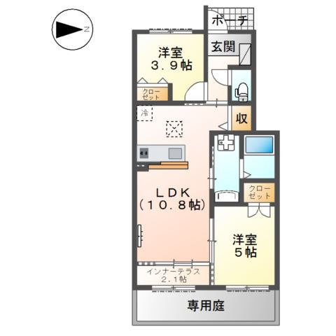 ボヌール幸田の間取り