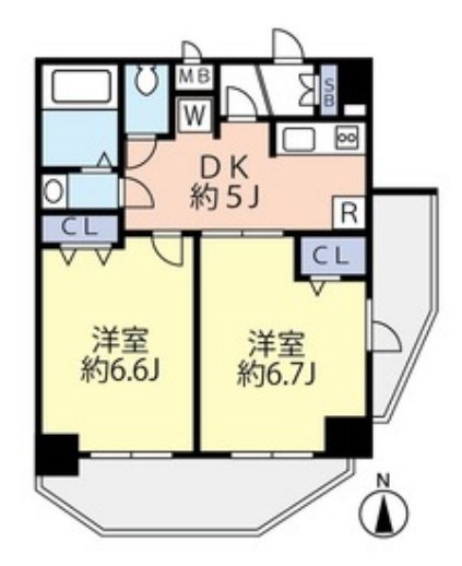 中野区江古田２丁目の賃貸マンションの間取り