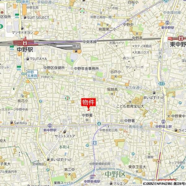 ＡＬＥＲＯ新中野ＩＩの地図