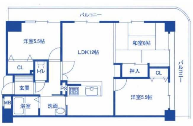【間取り】 | プレステージ大久保駅前　4階 | 3LDKです。