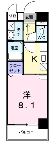 フリーデK.I 1の間取り