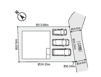 【区画図】 | 瀬谷区下瀬谷3丁目新築戸建/カースペース3台/小・中学校徒歩10分圏内/収納充実