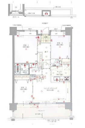 レーヴ宜野湾エコールの間取り