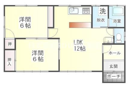 三股町貸家の間取り
