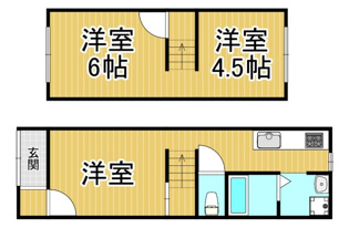 甲子園口6丁目貸家の間取り