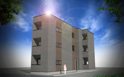 【外観パース】 | ハーモニーテラス椥辻西浦町