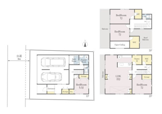 【参考プラン】 | 幸区柳町 | 【耐火構造一戸建プラン概要】建物価格6,220万円(税込)/建物面積171.41㎡(車庫32.29㎡含/2台分*車種による)