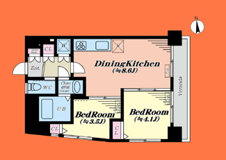 【間取り】 | パールハイツ桜上水