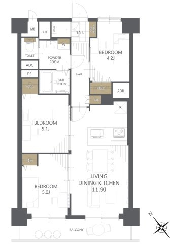 【間取り】川口ハイツ 