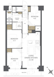 【間取り】川口ハイツ 