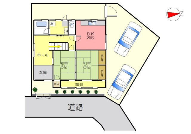 丹波市市島町与戸の中古一戸建の区画図