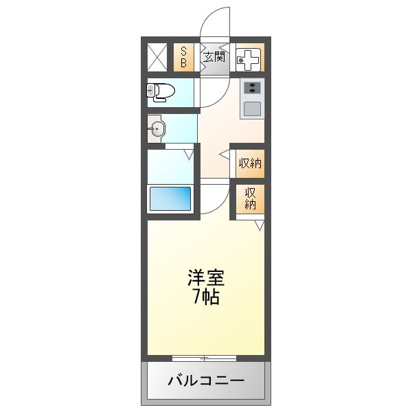 大阪市淀川区塚本２丁目の賃貸マンションの間取り
