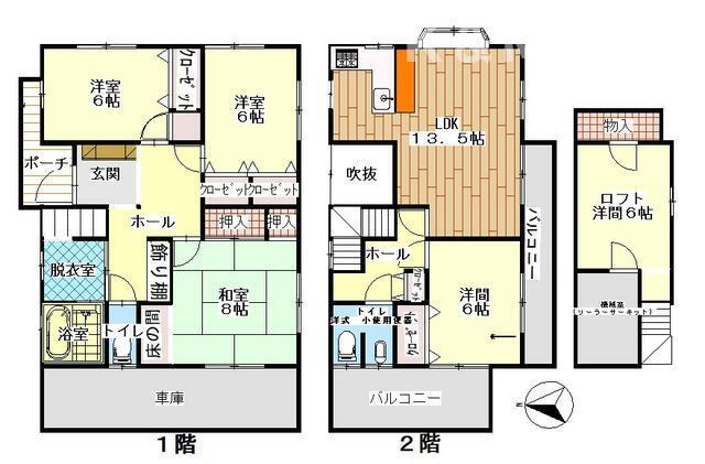 立花戸建ての間取り| 