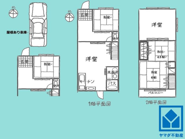 伏見区羽束師菱川町の間取り