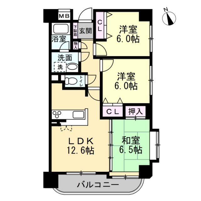 ダイアパレス医大南の間取り|リフォーム歴有！対面式キッチン・陽当り良好なLDK