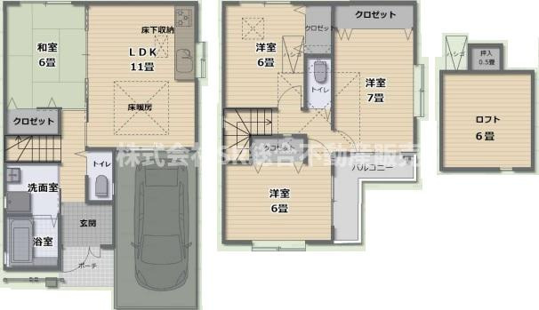 若江本町3丁目中古戸建の間取り|内装リフォーム済みで室内大変キレイです♪