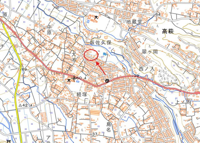 茨城県高萩市　一棟アパートの地図