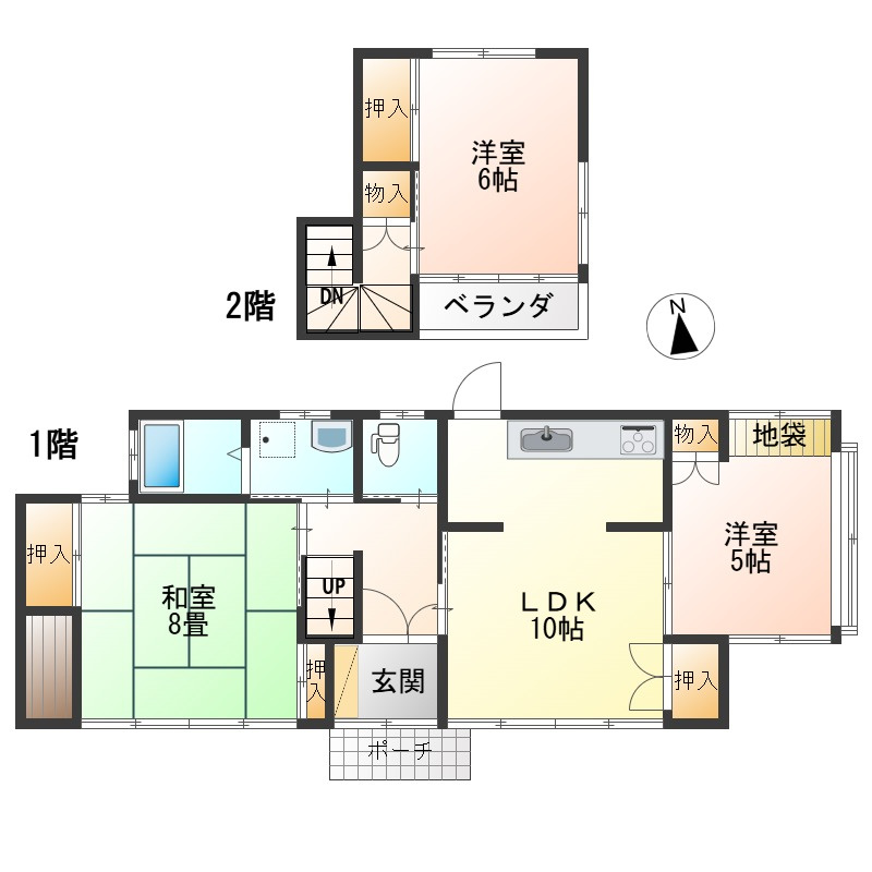 東根市中央3丁目戸建ての間取り