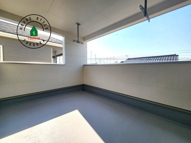 筑紫野市二日市北8丁目第6-2棟（1号棟）のバルコニー|バルコニーに自分のこだわりをもたせる。120％自由自在のバルコニー。もちろんお洗濯物を干す、ゴミを一時保管するなどもおまかせください。バルコニーを多目的スペースとして考えてみましょう。