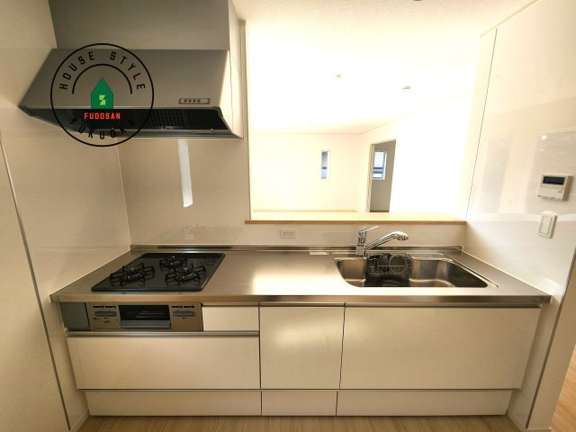 筑紫野市二日市北8丁目第6-2棟（2号棟）の内観：施工例|忙しい朝でも家族揃って食事をしたいゆとりあるダイニングスペース。