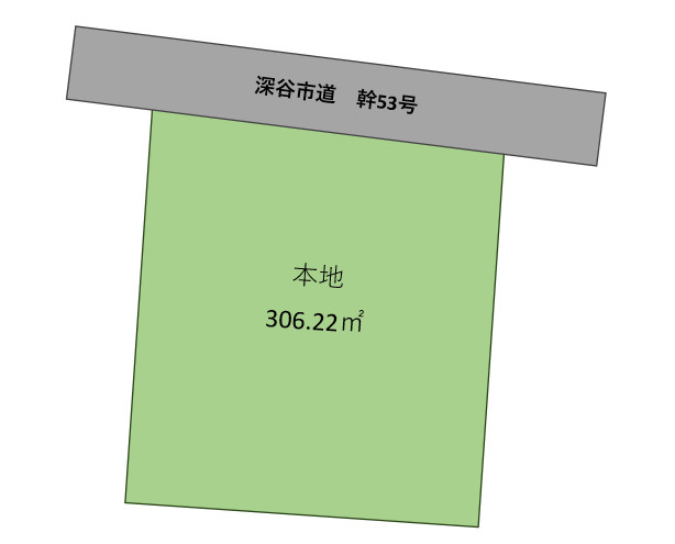 深谷市常盤町　売地の区画図