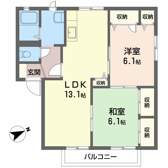 【間取り】 | レインボーハイツB棟