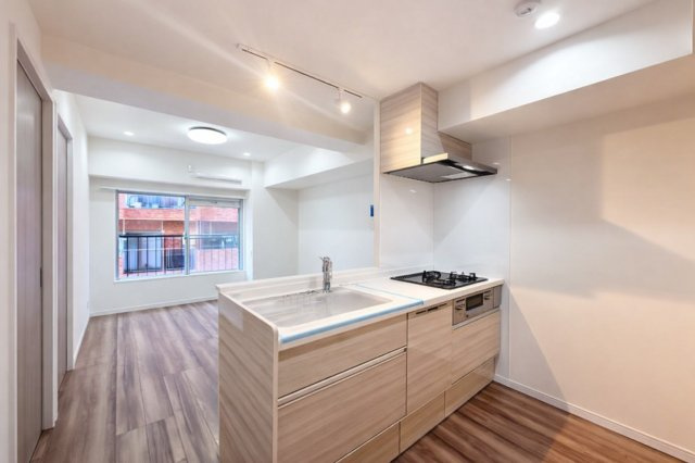 ハイネス小石川のキッチン|洗練されたデザインと機能性が融合したキッチン。料理をする時間も、暮らしを彩るひとときに。