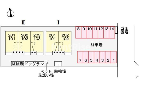 アーバンハイツⅠの駐車場|駐車場