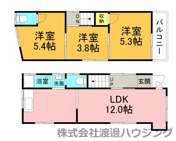 門真市岸和田1丁目一戸建の間取り