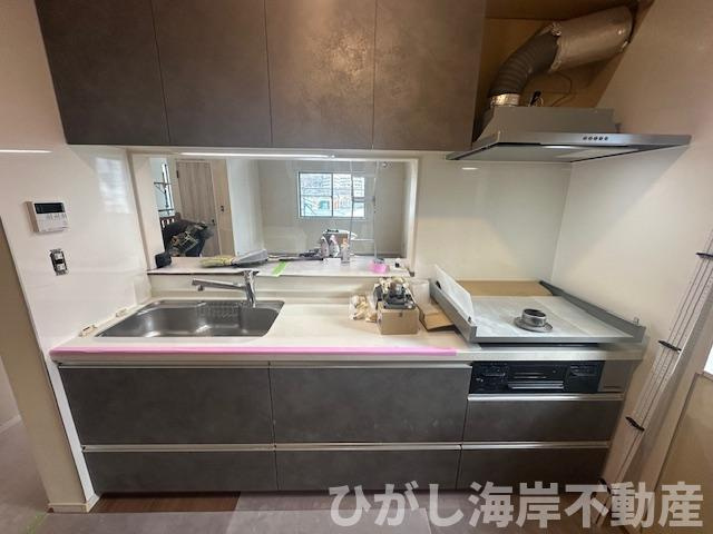 藤沢市鵠沼藤が谷２丁目　新築戸建のキッチン|2月17日撮影　リフォーム中　システムキッチン