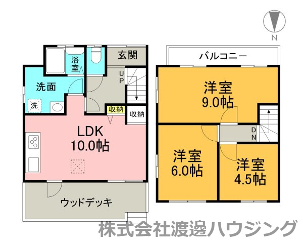 新喜多２丁目一戸建の間取り