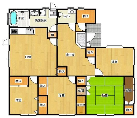 和歌山市栄谷　中古戸建の間取り