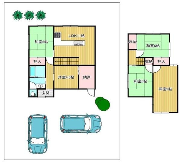和歌山市内原　中古戸建の間取り