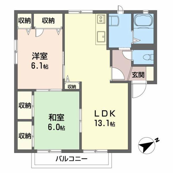 【間取り】 | レインボーハイツ　Ｂ棟