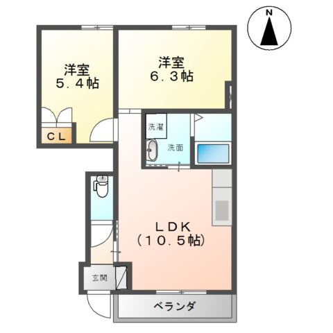ＷｅｌｃｏｍｅⅢＢ棟の間取り