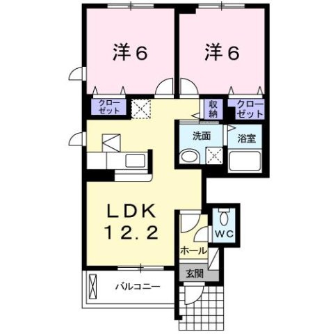 フルールⅠの間取り