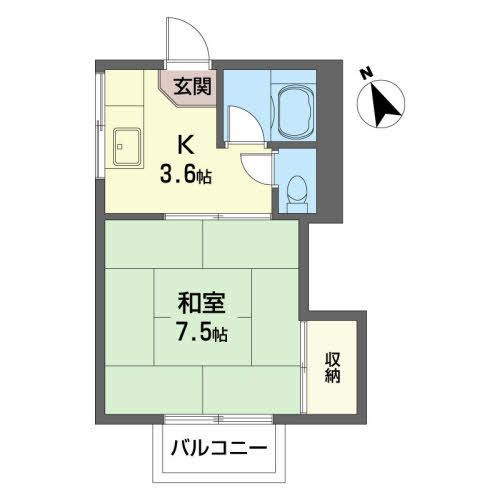 白樺ハイツの間取り